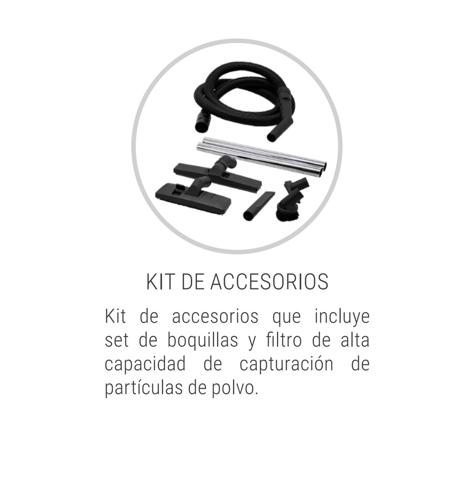 Aspiradora Polvo y Agua 585 3 Motores 80L 3000W 220V Luster